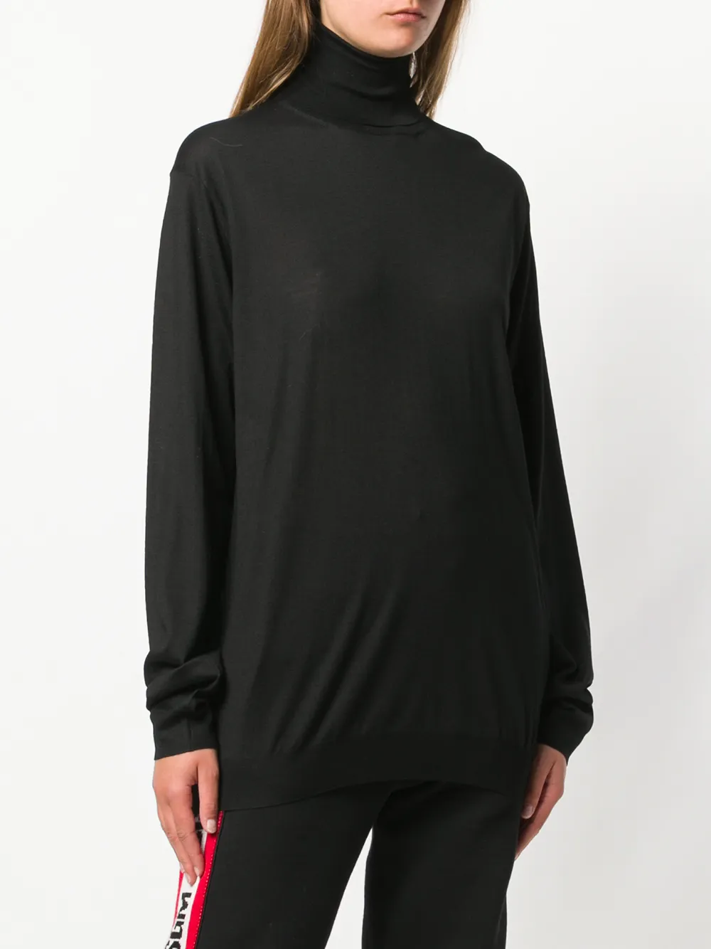 Prada turtleneck jumper Zwart