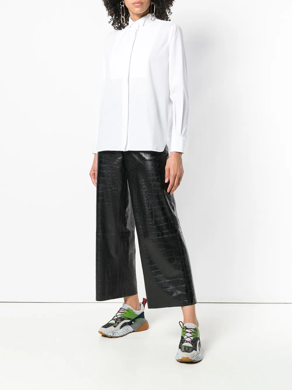 Sacai pleated back shirt - Wit