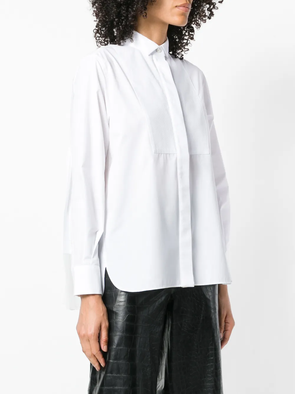 sacai pleated back shirt Wit