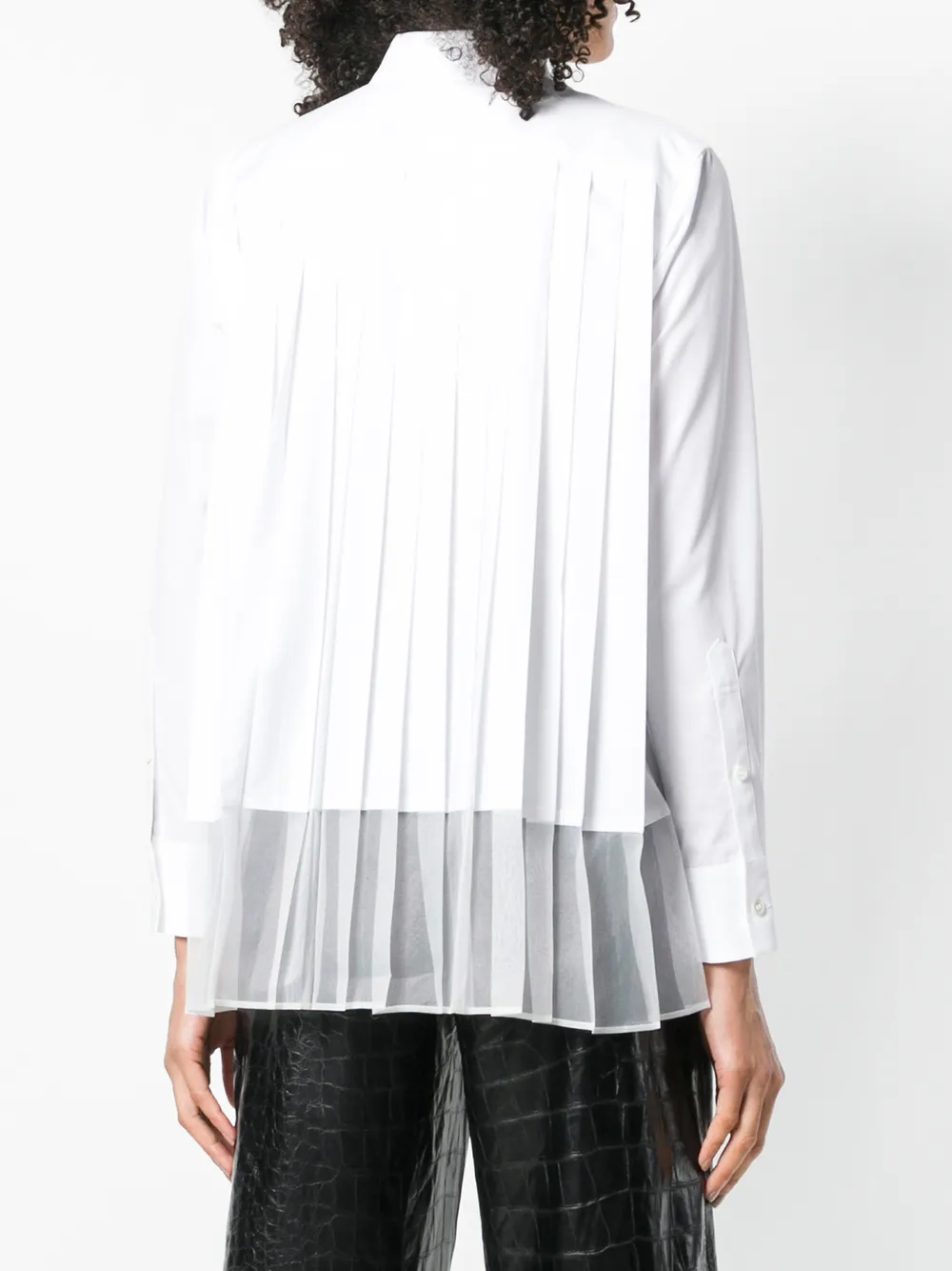 sacai pleated back shirt Wit