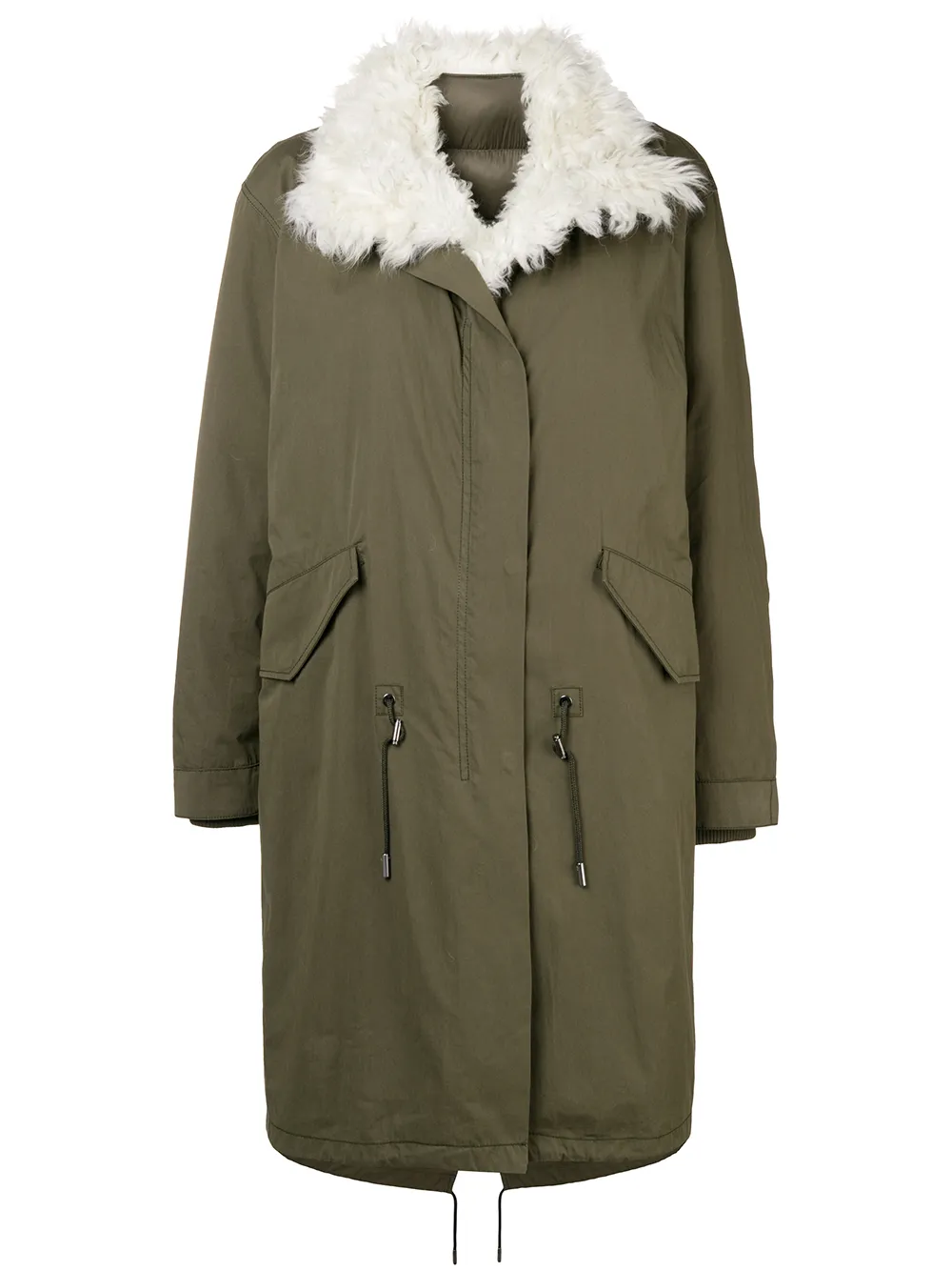 Yves Salomon padded military parka Groen