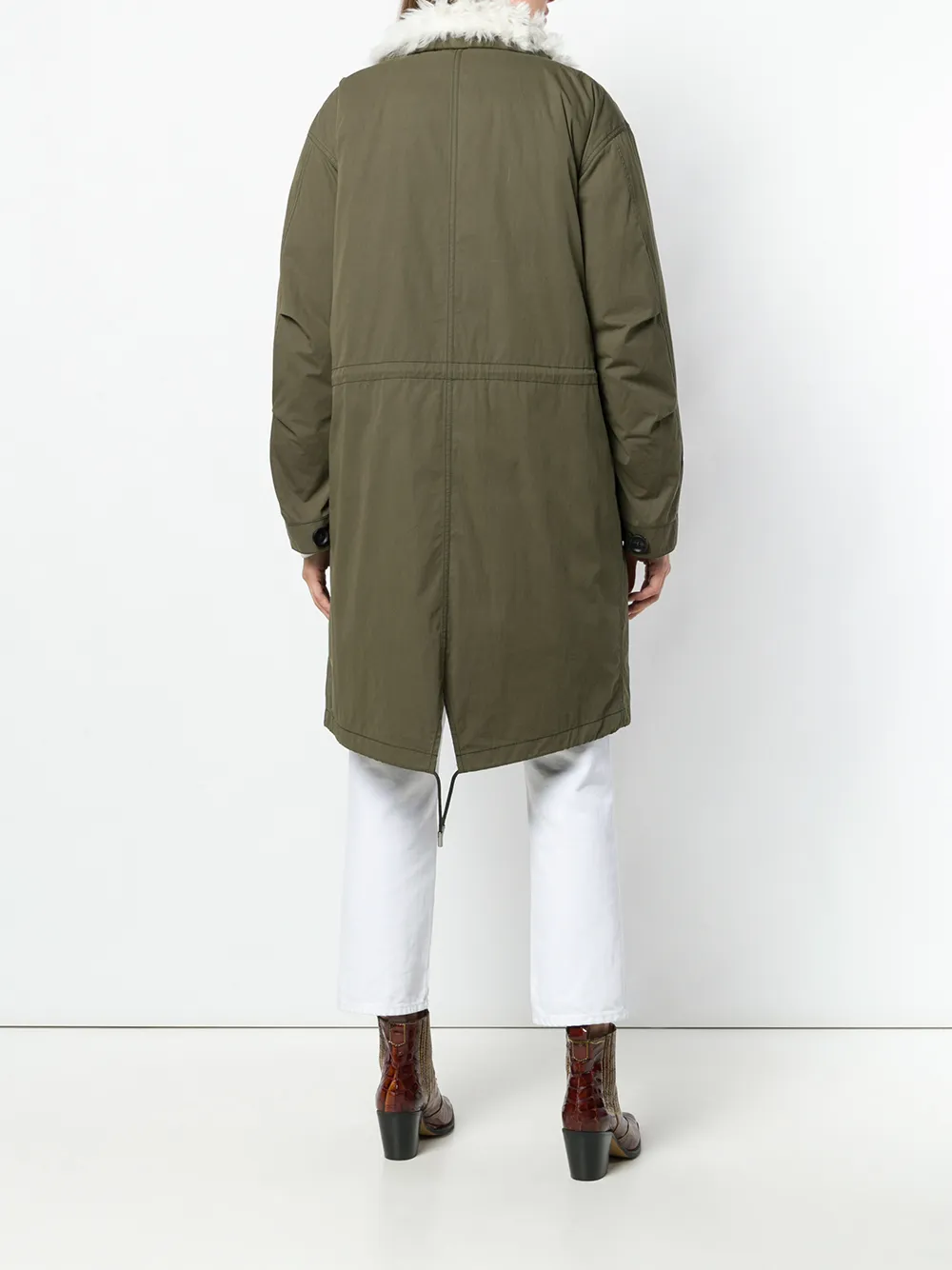 Yves Salomon padded military parka Groen