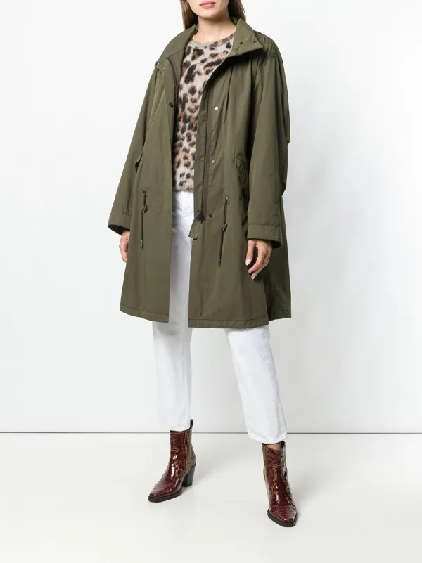 Yves Salomon Padded Military Parka | Green | FARFETCH CA