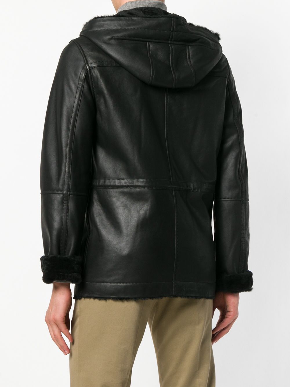 фото Yves salomon reversible hooded shearling jacket