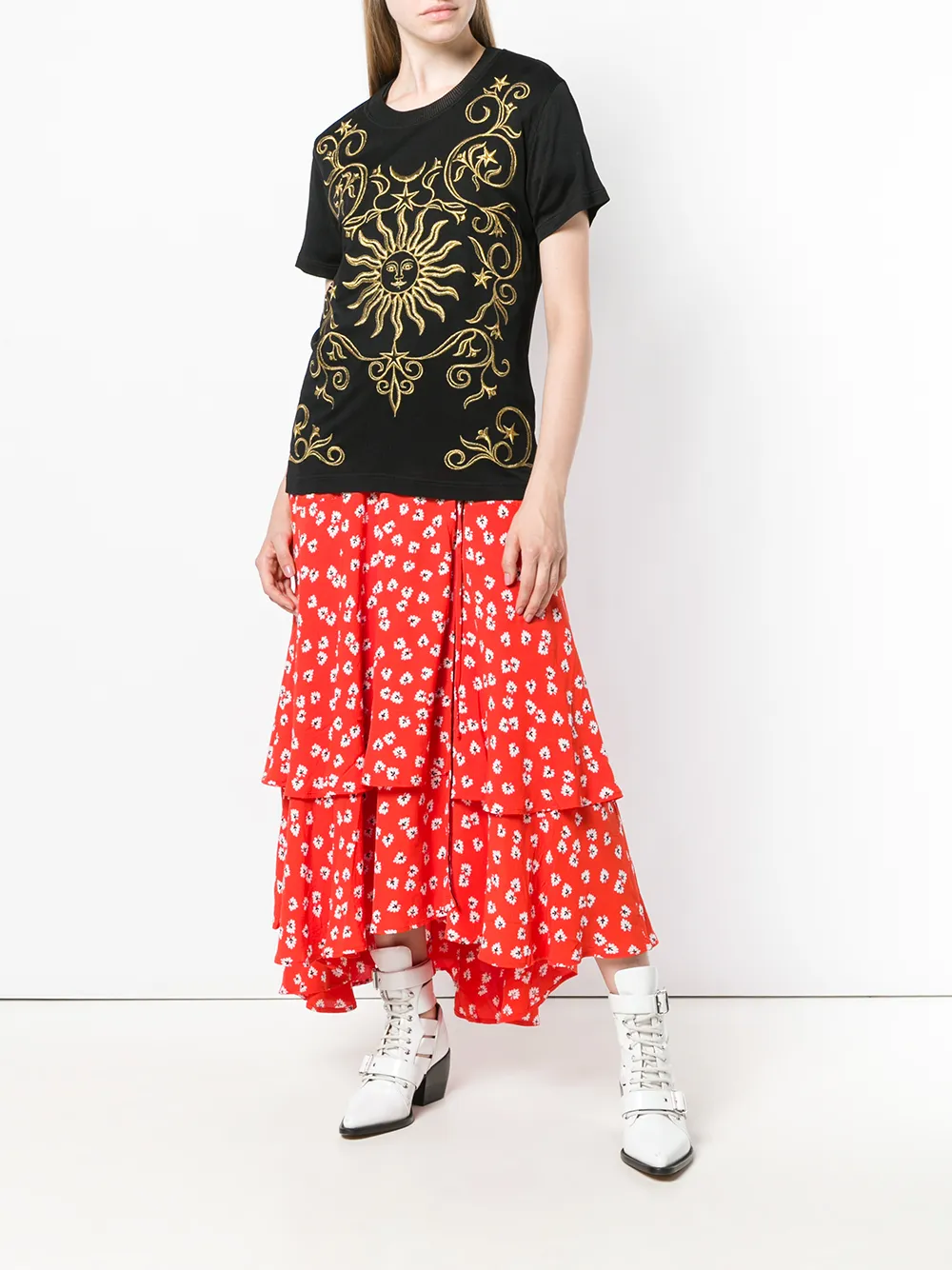 фото Moschino pre-owned футболка с вышивкой