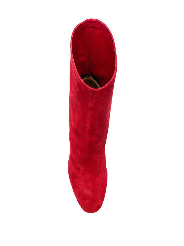 aquazzura red boots