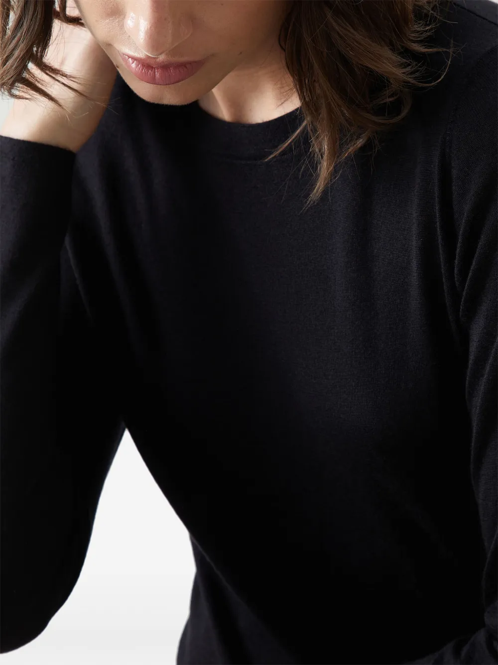 Brunello Cucinelli Long-sleeve Fitted Sweater In Black