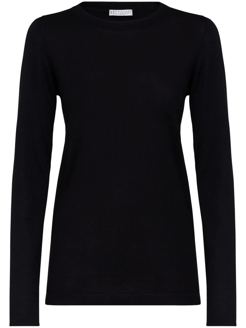 Brunello Cucinelli Long-sleeve Fitted Sweater In Black