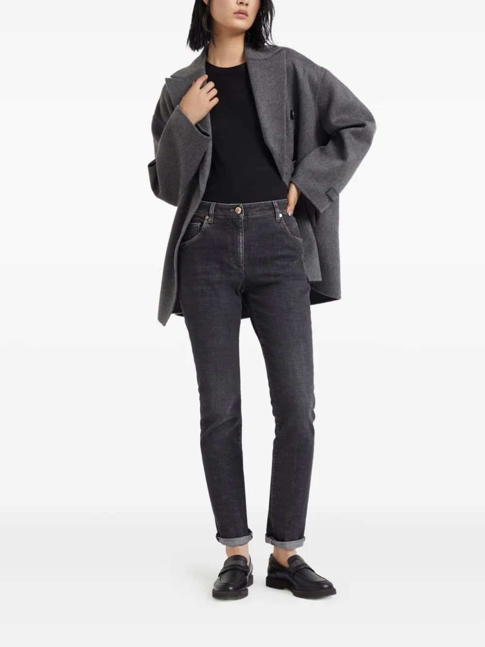 Brunello Cucinelli cashmere-blend long-sleeve jumper | Knitted Tops | Image 2