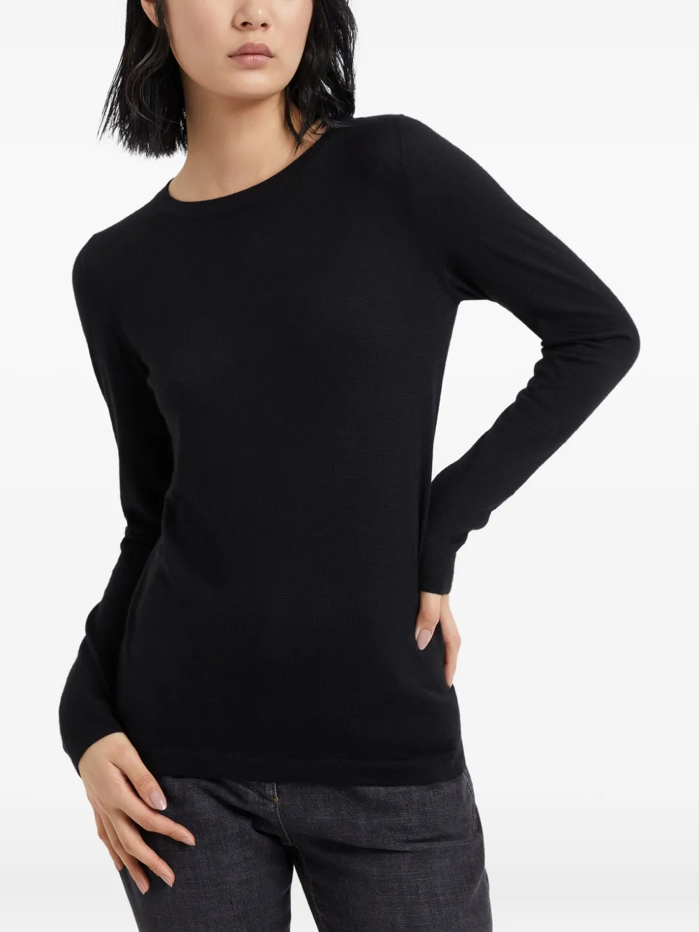  Brunello Cucinelli Pullover Mit Schmalem Schnitt   Schwarz 