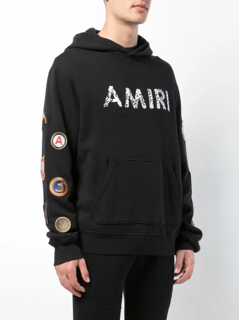 Amiri Logo Patch Hoodie | Farfetch.com