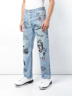 gucci graffiti jeans