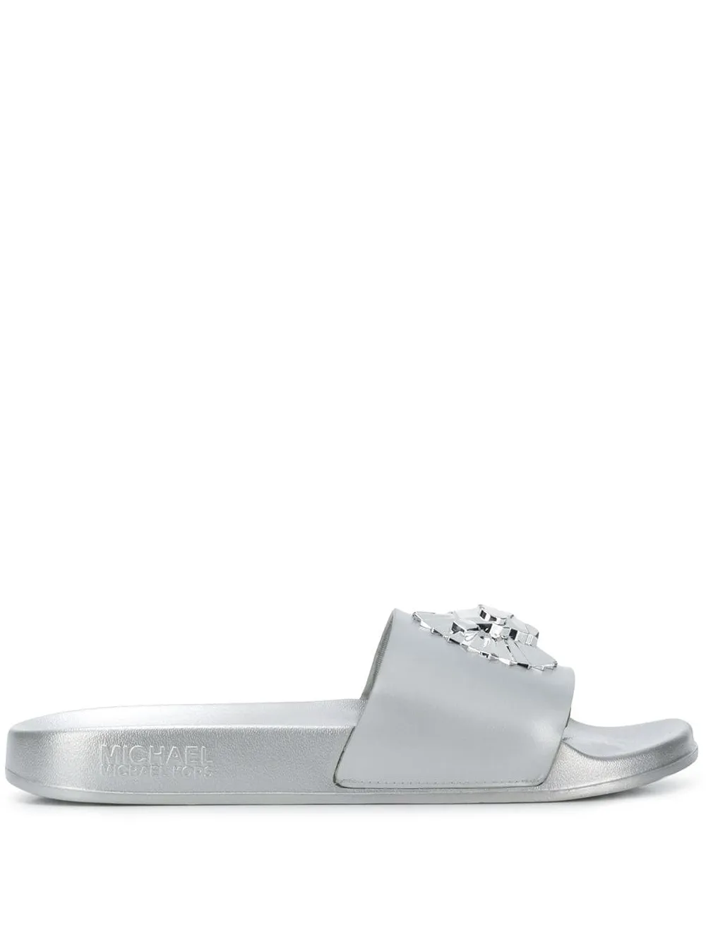 Michael Michael Kors Rory metallic slides Michael Michael Kors Rory metallic slides