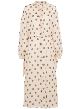nanushka polka dot dress
