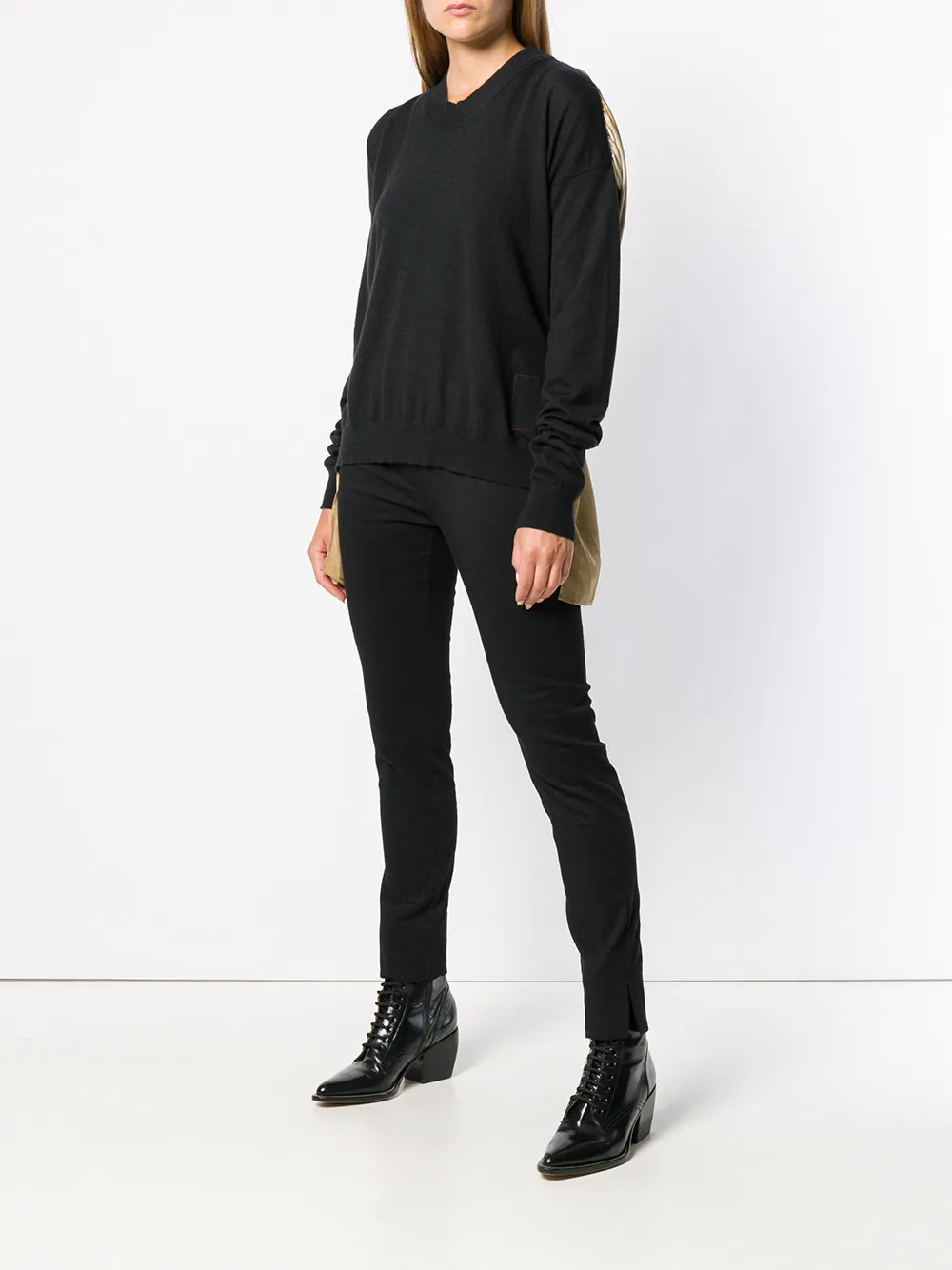 Uma Wang low rise pull-on trousers - Zwart
