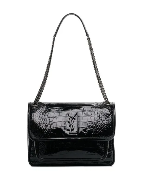 ysl niki croc embossed