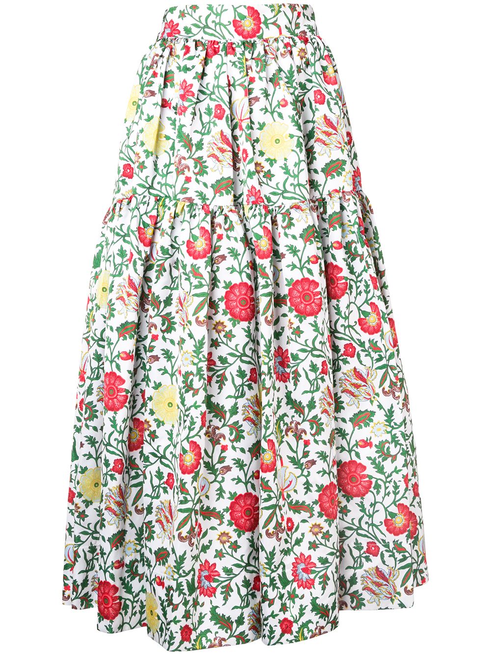 La DoubleJ Tiered Floral Skirt - Farfetch