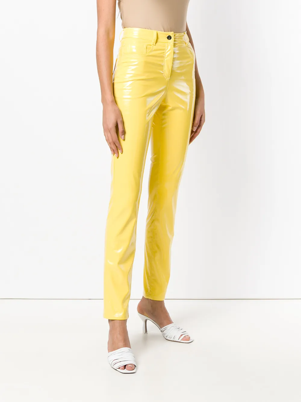 Alberta Ferretti skinny trousers Geel