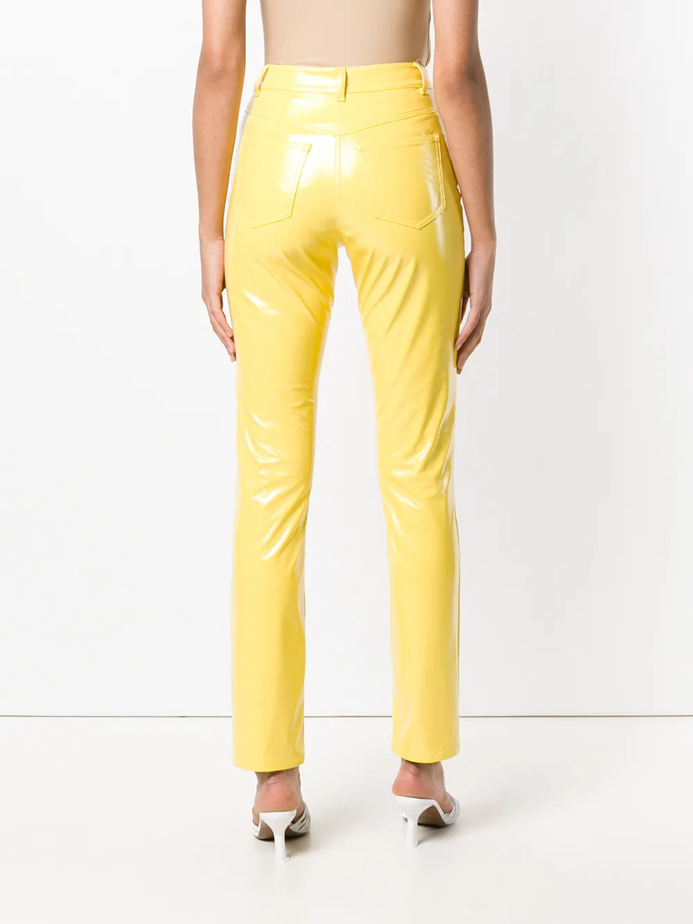 Alberta Ferretti skinny trousers Geel