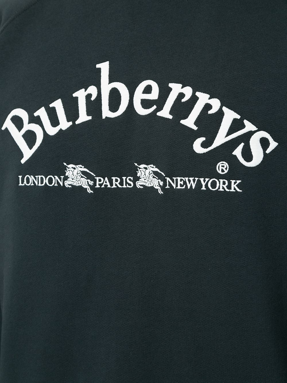 Burberry Embroidered Archive Logo Jersey Sweatshirt - Farfetch