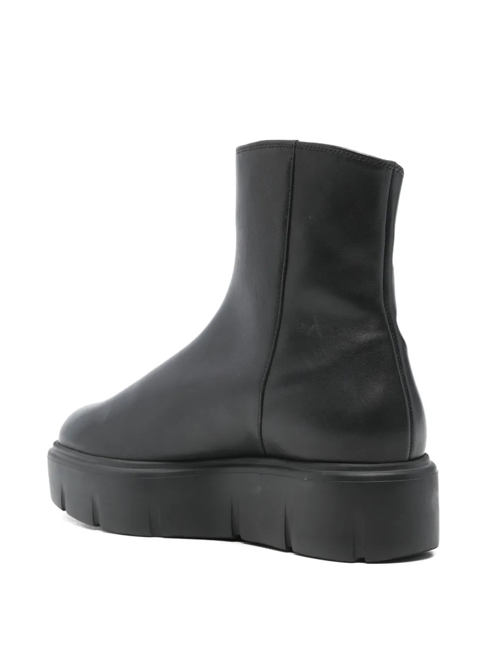  Hogl Leather Combat Boots - Black 
