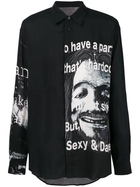 Yohji Yamamoto graphic print shirt