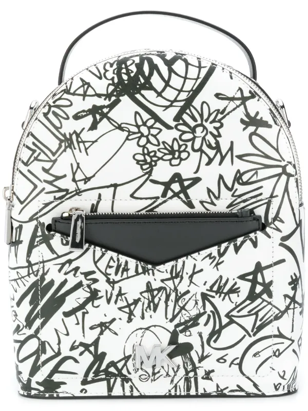 michael kors graffiti backpack