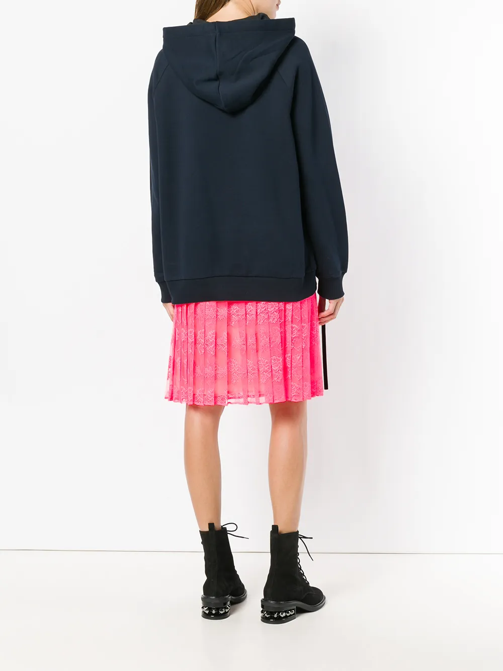 Dorothee Schumacher zipped sleeve hoodie Blauw