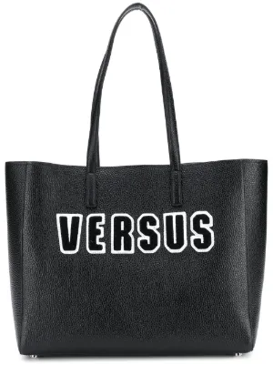 Versus Purses Luxury Handbags Online Farfetch Logo Patch Tote Bag