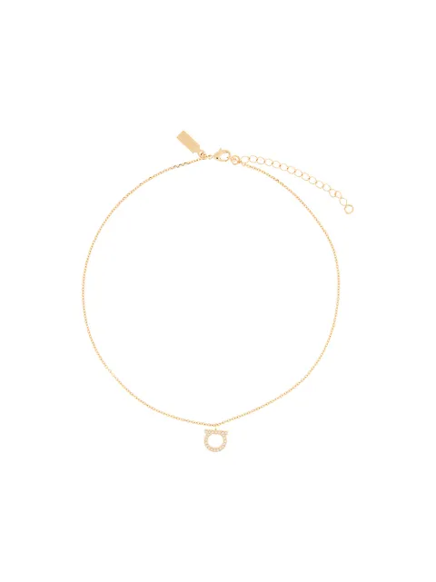 Ferragamo Gancini crystals necklace