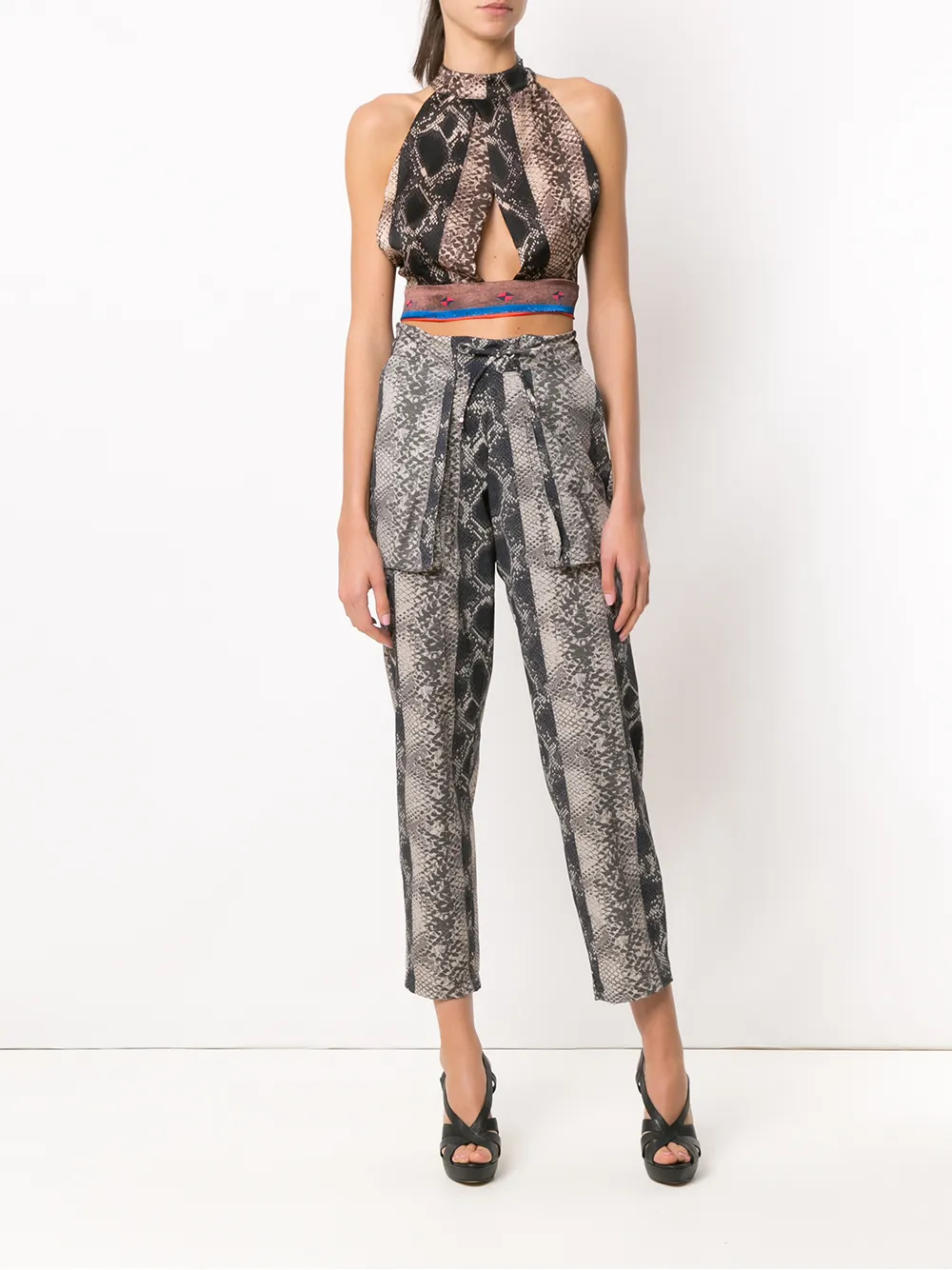 Amir Slama Cropped top Zwart