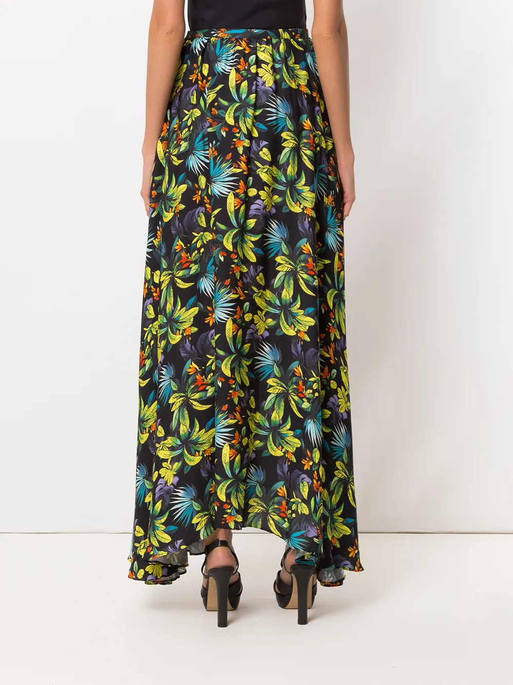 Amir Slama Maxi-rok met print Groen