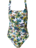 Amir Slama printed swimsuit - White