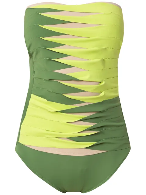 Amir Slama sleeveless printed swimsuit