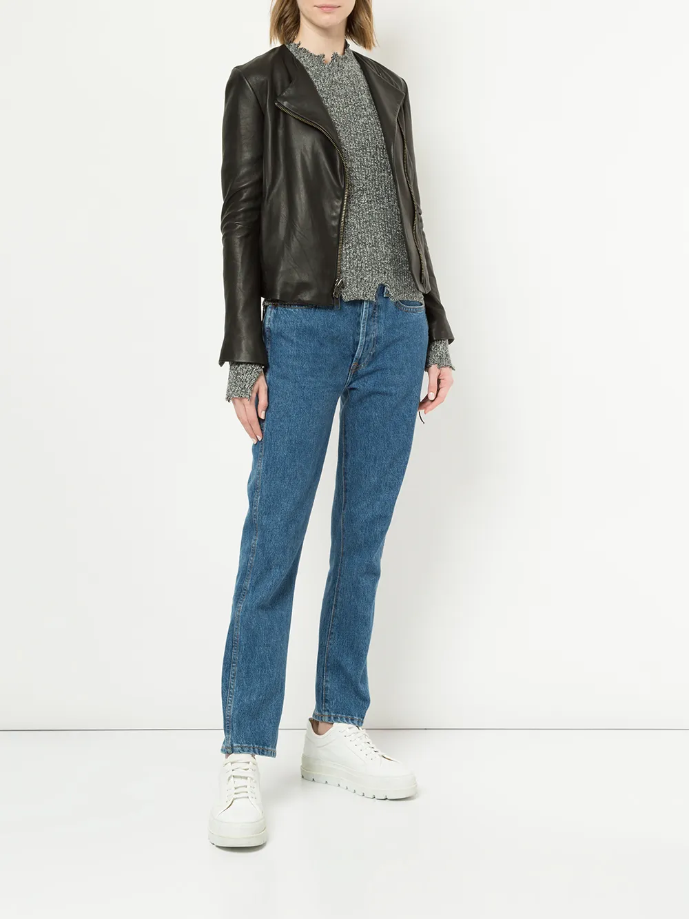 Vince Asymmetric Leather Jacket - Farfetch