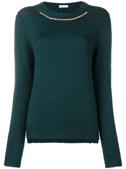 P.A.R.O.S.H. embellished collar jumper