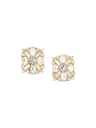 Monet Vintage Crystal Embellished Earrings Farfetch Monet Vintage Crystal Embellished Earrings