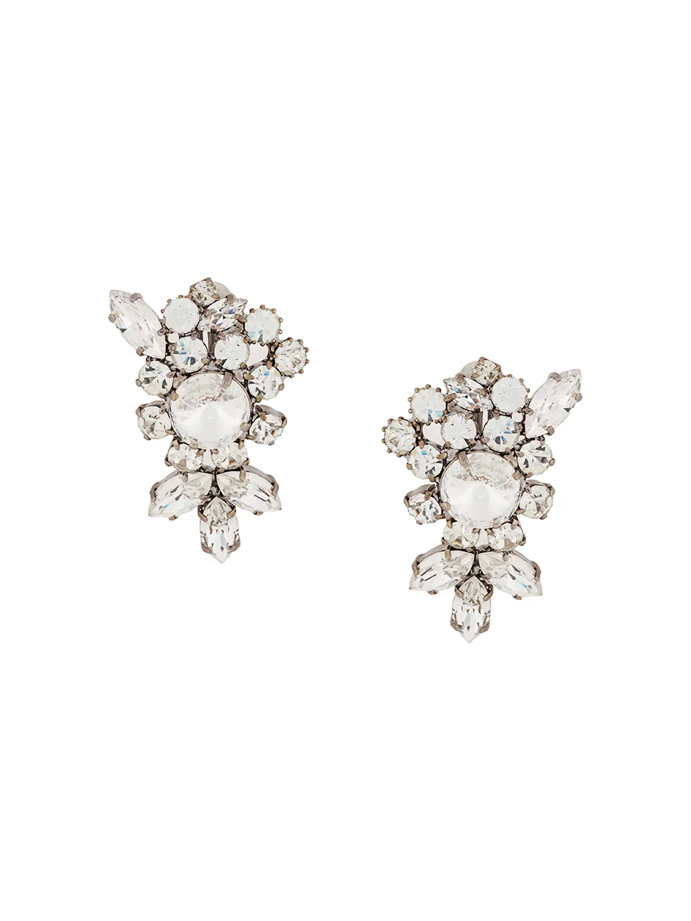 

Susan Caplan Vintage aretes Statement de cristal - Plateado