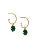 Wouters & Hendrix A Wild Original! emerald crystal hoop earrings - Metallic