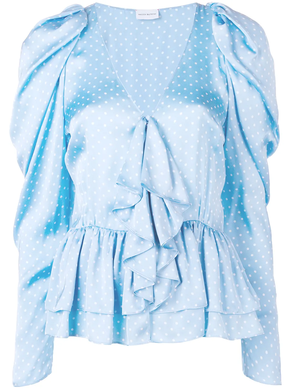 Magda Butrym Cefalu dotted ruffle blouse Magda Butrym Cefalu dotted ruffle blouse