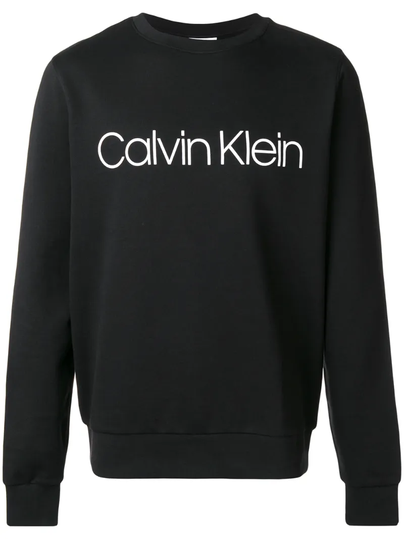 Calvin Klein – logo print sweatshirt – men – Cotton – XL, L – Black