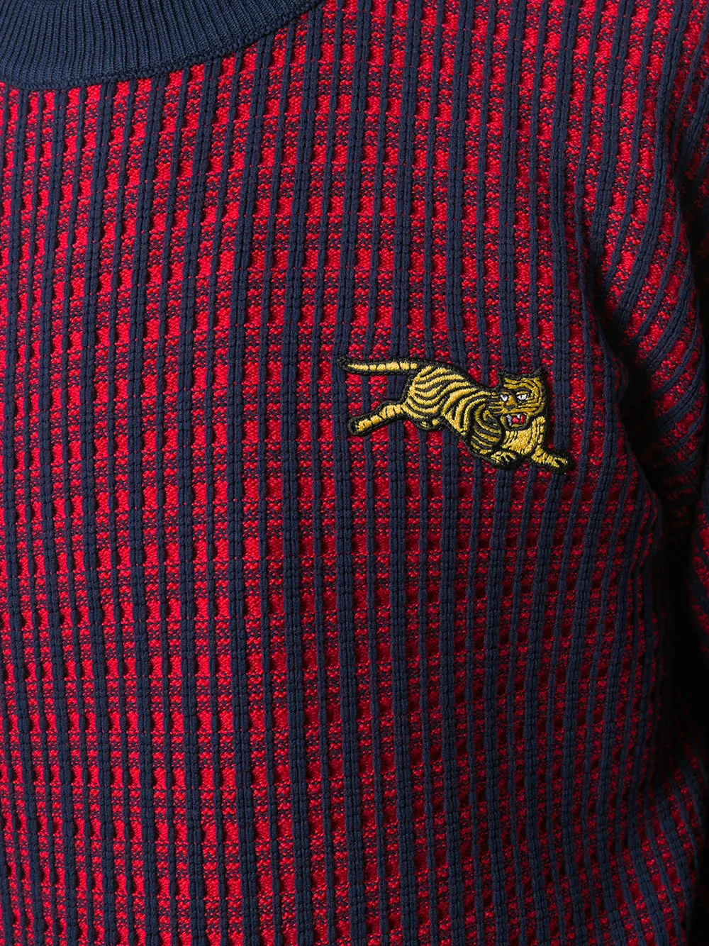 Kenzo check knit sweater Rood