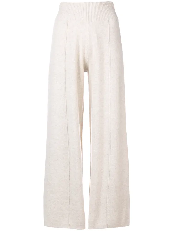 knitted flared trousers