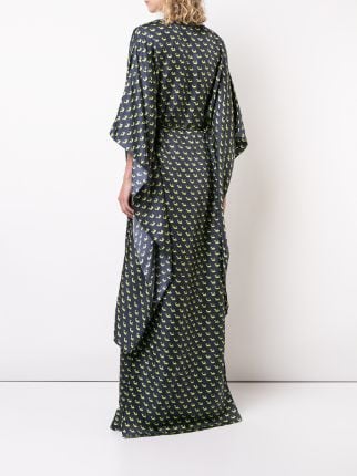 printed maxi wrap dress展示图