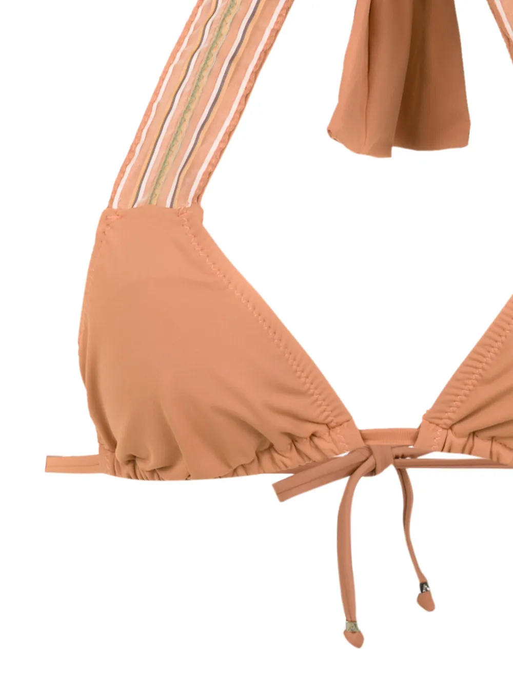 Shop Amir Slama Lace Up Bikini In Neutrals