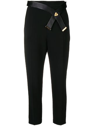 belted cigarette trousers