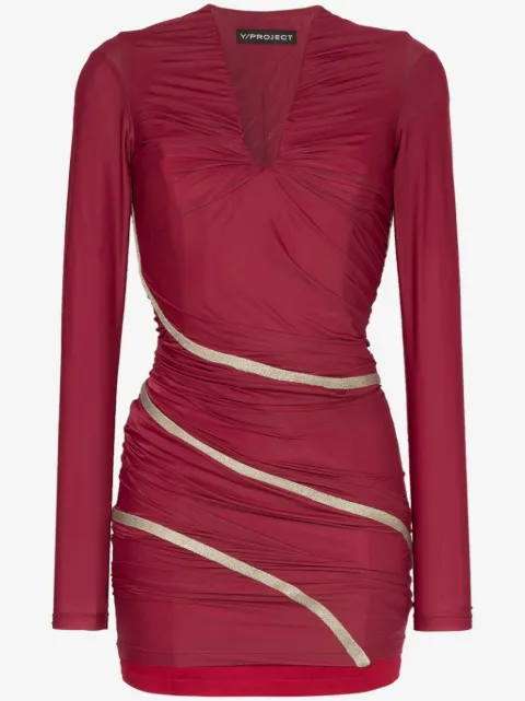 Y/Project Fitted Draped Maxi Dress