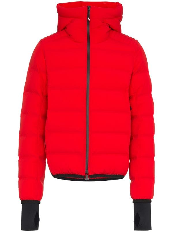 moncler red down padded ari snowsuit