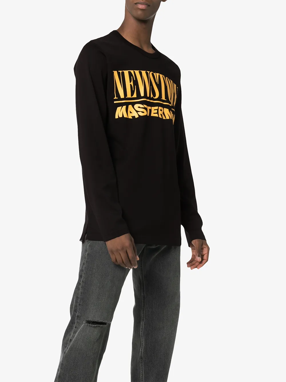 Mastermind Japan katoenen T-shirt met logoprint Zwart