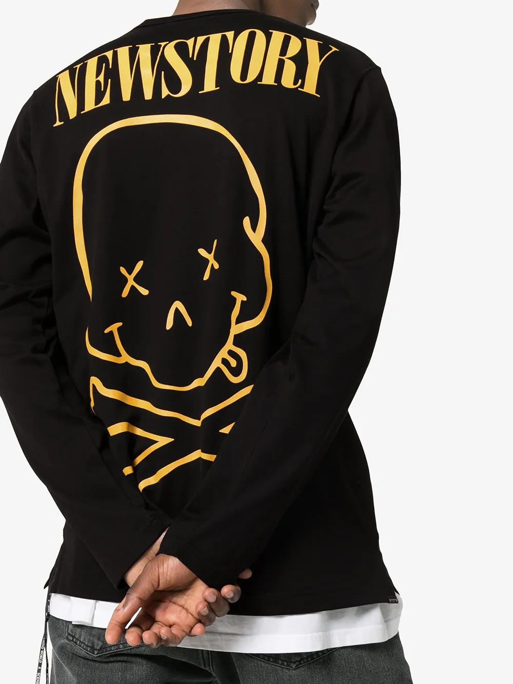 Mastermind Japan katoenen T-shirt met logoprint Zwart